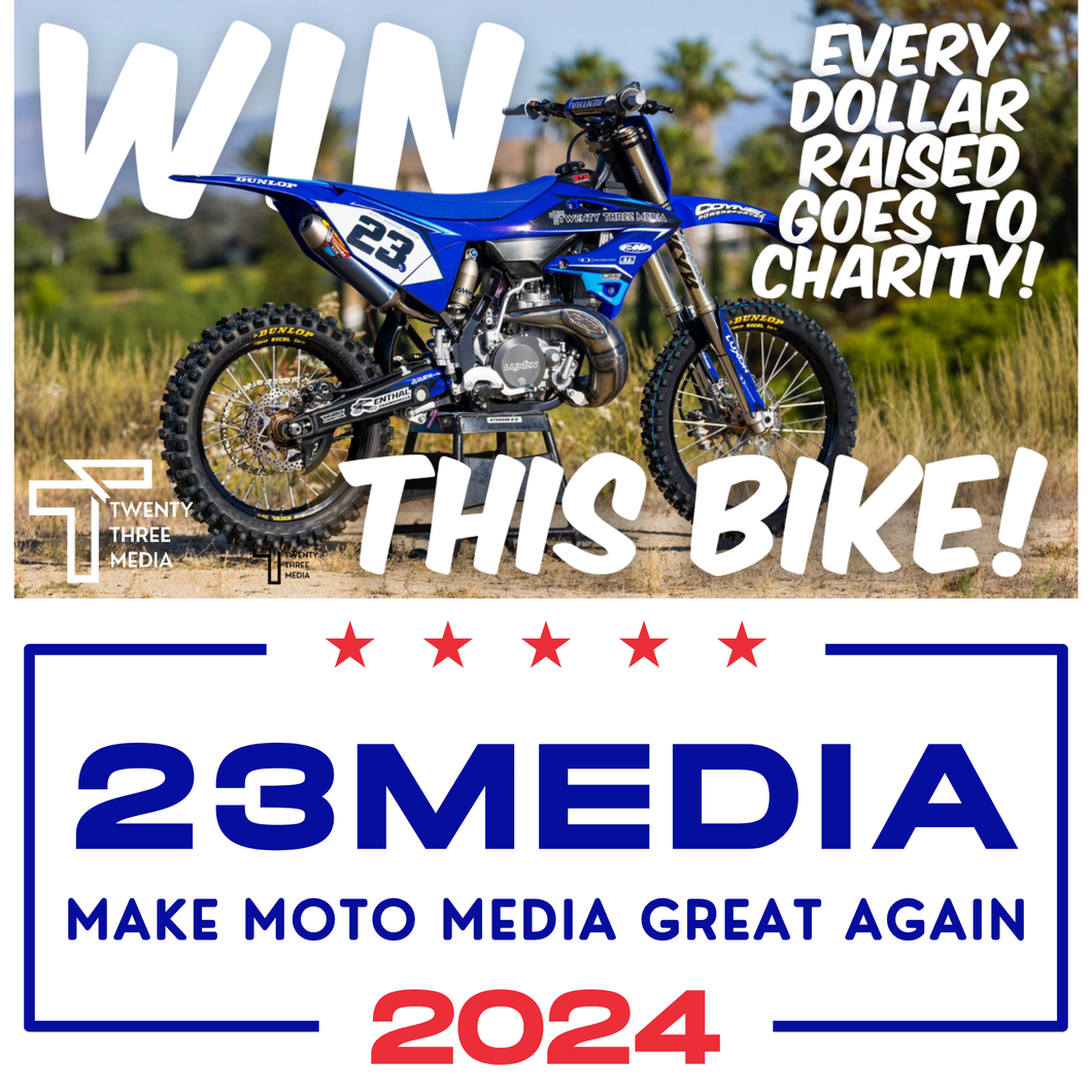 30 Entries CHARITY BIKE- MAKE MOTO MEDIA GREAT AGAIN ENTRY STICKER