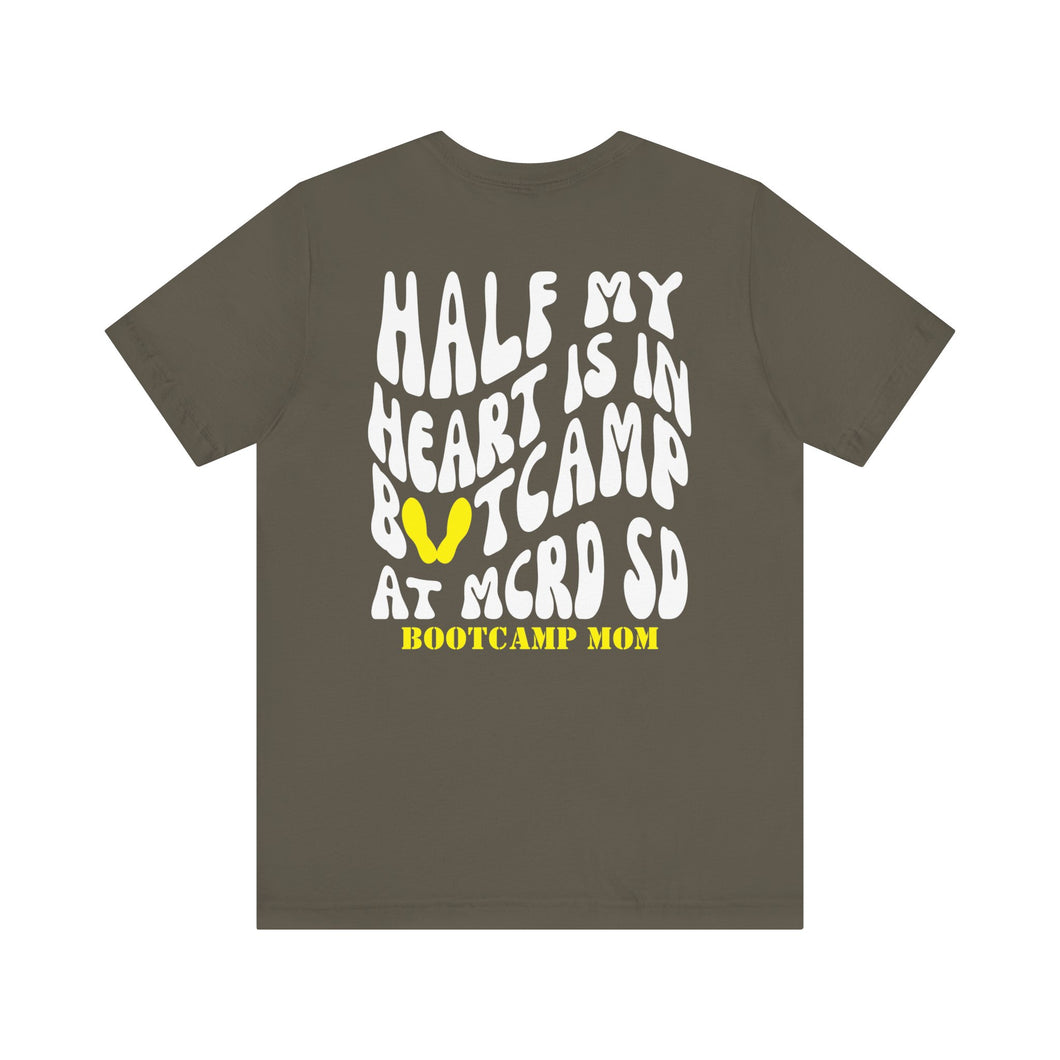 Half my heart is in Bootcamp MCRD SD Unisex Jersey Short Sleeve Tee