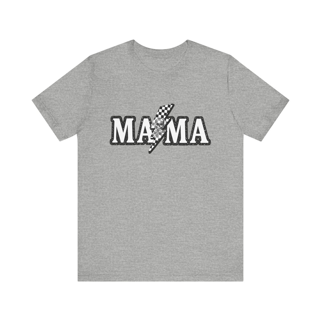 Mama Checkered and Skull Unisex Soft Style Tee Shirt