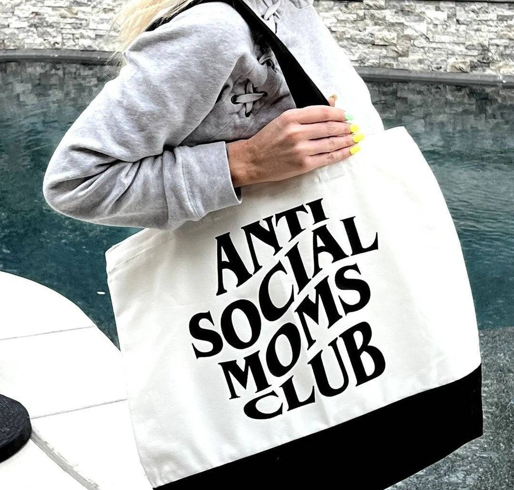 Anti Social Moms Club XL  Tote Bag