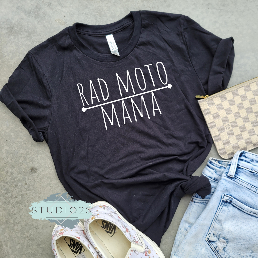 Rad Moto Mama - Black Short Sleeve T-Shirt